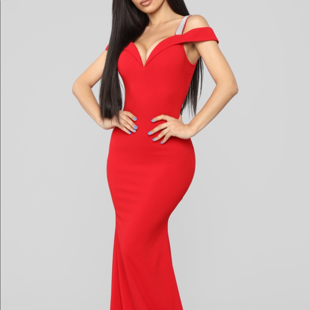 Rhinestone red gown